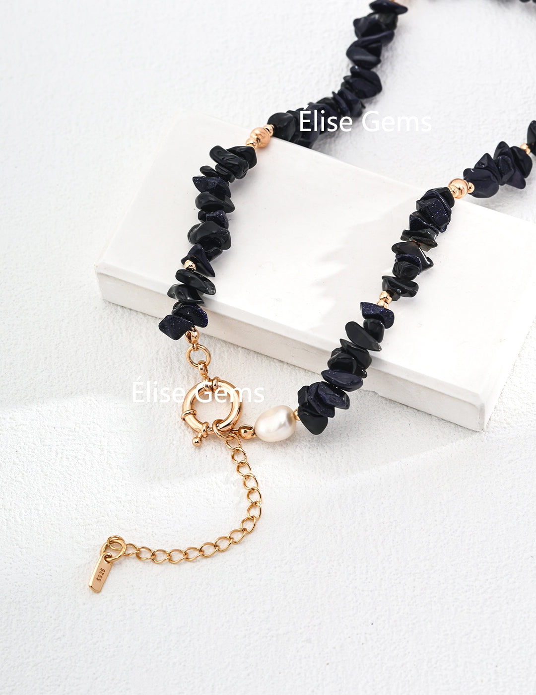 Black Agate Stone Bracelet D0530-2